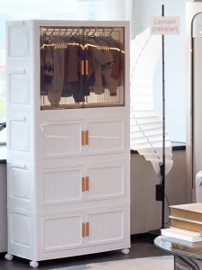 Wardrobe Storage Versatile Foldable Stackable Storage Cabinet With Pulley