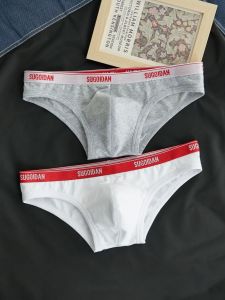 Eo Thấp Chữ U Lồi Nam Tam Giác Quần Lót 2 Gói Thoáng Khí Cotton Nguyên Chất BoxerShorts Dành Cho Thanh Niên Gợi Cảm Màu Quần Đùi