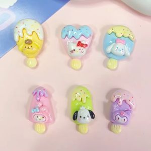 (1 PCS) Resin Clay Stiker 3D Aesthetic Motif Ice Cream