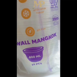 Thinwall Bowl 200ml KLIR / Mangkuk Bulat Plastik / Mangkok Bulat / Food Container 25 pcs