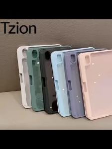 Ốp Lưng Thông Minh Dạng Đứng Ba Lớp Cho iPad 10/11 A16 Có Giá Đỡ Bút Mặt Lưng TPU Mềm Chức Năng Tự Động Ngủ/thức Chất Liệu Giả Da