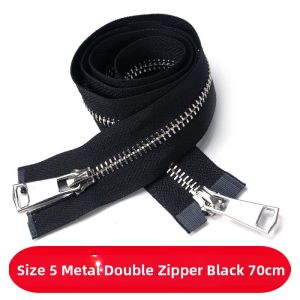 gumahus | Metal Copper Zipper Silver Teeth Double Headed