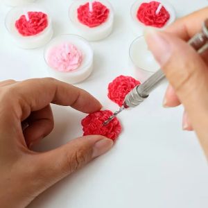 A set of candle Making Punching tools with 2 drill bits of different lengths for candle DIY punching and Art Projects