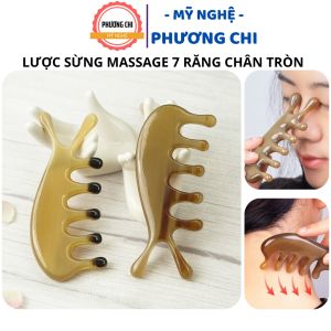 Lược SỪNG Massage Đa Năng 7 Răng Dùng Ấn Huyệt Vùng Đầu Giúp Lưu Thông Khí Huyết | Mỹ Nghệ Phương Chi