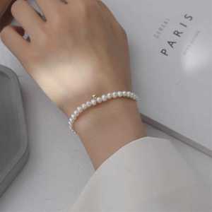 Titanium Steel Non-Fading Pearl Bracelet Women Simple Design High-End Fresh Feelings Best Friend Jewelry Bracelet
