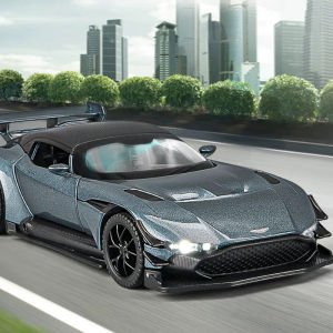【RUM】1:32 Scale Aston Martin Vulcan Alloy Car Model Light & Sound Effect Diecast Car Toys for Boys Birthday Gift Kids Toys Car Collection