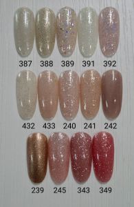 สีเจลnailklosetสีกากเพชรสีชมพูแชมเปญสีโรสโกลด์