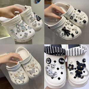 Fit Carluo Chi Crocs Hole Shoes Accessories Shoe Buckle Fancy Chain Diamond Decorative Accessories Classic Style
