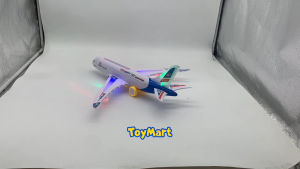 4D Airplane Flash A330 Plane Toy for Kids w/ Sound Light Bump and Go