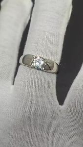 ＜1202＞  Trend Mans Ring   Plating Pt950 Platinum Simulation Diamond Ring  2 Carat Moissanite Ring   Mens Wedding Ring