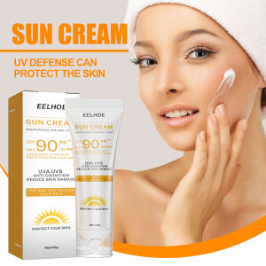 EELHOE | Facial Cream Sunscreen SPF 90 Brighten Sun Cream For Face Body Oil Control Moisturizer Daily Sunblock Skin UV Protective Lotion