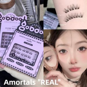 Amortals Real False Eyelashes No Glue Required Thick Dense Curly Beginner Friendly Natural Looking Fake Mink Lashes