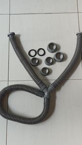 [ FERRUM ] Afur Bak Cuci Piring Stainless + Selang Pembuangan Kitchen Sink 15 inch / Selang Bak Cuci Piring 1 1/2 termasuk Overflow