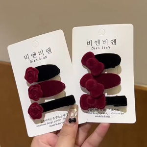 🎀 𝑭𝑹𝑬𝑬𝑺𝑯𝑰𝑷 🎀 Kẹp Tóc Nơ Vải Nhung Phong Cách Hàn Quốc