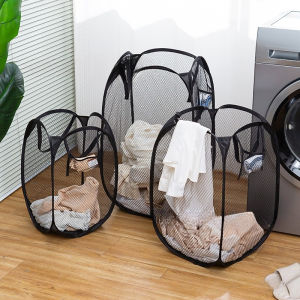 Có Thể Gập Lại Lưới Giỏ Đựng Đồ Giặt Ốp Cản Trở Di Động Tiết Kiệm Không Gian Quần Áo Bẩn Người Tổ Chức Cho Phòng Tắm Gia Đình