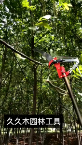 กรรไกรตัดกิ่งไม้สูง สามารถตัดไม้ได้ตั้งแต่ขนาด 4 ซม.ขึ้นไป ใบมีดเหล็ก SK-5 ที่ถอดเปลี่ยนได้ .ระบบรอกทดแรง 4 ตัว ทุ่นแรงในการตัด