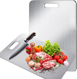 Kitchen cutting board double-sided food-grade titanium cutting board used for cutting meat fruits and vegetables