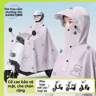 QUANYAN | Áo Mưa Phụ Nữ Chống Thấm Nước Kích Thước Lớn Dày Đặc