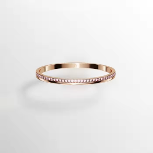 💖Swarovski💖(New)Connexus rose gold round cut "Love is around" pink diamond bracelet S925 sterling silver womens fashion bracelet hypoallergenic non-allergenic Valentines Day gift birthday gift for girlfriend bestie