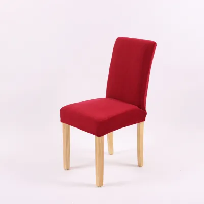 2PC Nhung Bọc Ghế Màu Trơn Mềm Vải Lông Cừu Bụi Có Slipcovers Cho Nhà Bếp Phòng Ăn Tiệc Cưới Khách Sạn