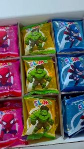 Slime Crystal Pack 6 Warna / Clay Bening Karakter Kartun | Labubu | Barbie Mainan Anak / Slime Bening / Mainan Crystal Slime Sanrio Mud Water Slime Labubu