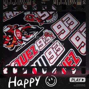 Racing Sports Sponsor Sticker Motorcycle Modified Helmet Lens HONDA MOTOGP Team No. 93 Marquez Driver Motorcycle Reflective Sticker Waterproof