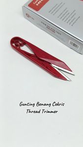 Gunting Cekris Gunting Benang Jahit Thread Trimmer Nyaman Tajam Stainless - Maroon