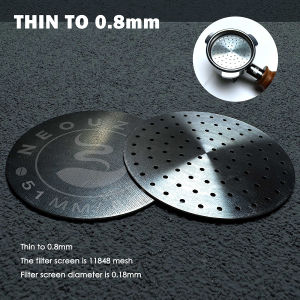 NEOUZA V3 Espresso 51/53/58mm Puck Screen 0.8mm Thickness Mesh Resuable Filter Stainless Steel for Barista Coffee Portafilter Basket