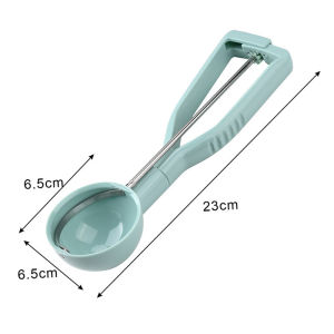Plastic Ice Cream Scoop with Spring Handle Spoon Multipurpose Fruit Baller Melon Watermelon Spoon Cookie Scoop Home Kitchen Tool