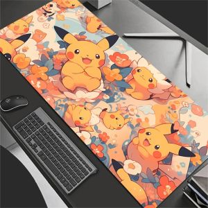 Bandai | Mouse Pad XL Lockedge Large Gaming Accessories Computer Gamer Keyboard Mouse Mat Desk P-Pokemons P-Pikachus Mousepad for Csgo