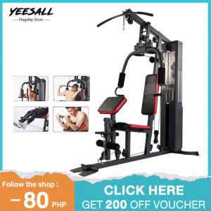 Yeesall household multifunctional comprehensive training device 68KG clump weight sports equipment set combined indoor strength training equipment，whole body muscle exerciser fitness weight loss appliance(shipped on the same day official authentic)