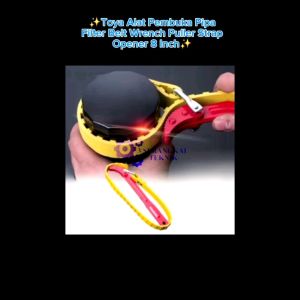 Puluoen Alat Pembuka Pipa Filter Belt Wrench Puller Strap 8 Inch - SR-1149 - Red