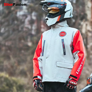 SltcrPasion Motorcycle Raincoat Men Rider Rainsuit Waterproof Motorcycle Jacket Motorcross ADV Riding Gear Travel Reflective