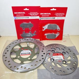 Paketan komplit supra x 125 piringan cakram depan belakang+kampas rem depan set supra x 125 batman