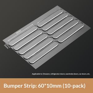 Invisible Transparent Anti Collision Strips Self Adhesive Silicone Buffer Pads for Refrigerator Cabinet Door Wall Shock
