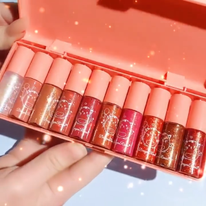 TEAYASON lip glaze ขายดีปลาค็อดลิปสติกลิปกลอสลิปกลอสแวววาวกระจกลิปสติกเหลวคงทนลิปกลอสกันน้ำเครื่องสำอางสำหรับนักเรียนหญิง lipstick