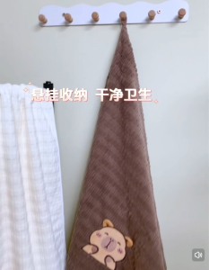 Cute Capybara Microfiber Bath Towel Two Piece set Womens Home Water Absorbent Quick Drying Bath Wrap