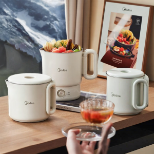 [China Plug Without Adapter] Midea | Folding Stainless Steel Constant Temperature Insulated Travel Outdoor Electric Water Kettle