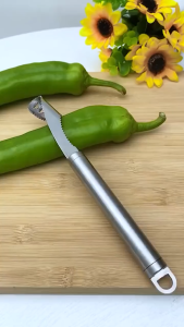 1Pcs Stainless Steel Pepper Core Remover Green Pepper Core And Seed Tool Household Slicer Vegetable Kitchen Tools