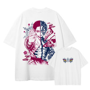 Bandai | Anime Manga Akaza Hakuji T Shirt Vintage Washed Tops Tees Harajuku DTG Print Short Sleeve T-shirt 100% Cotton