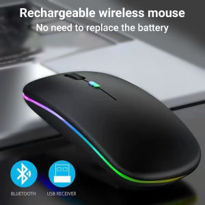 ⚡PH deliveryIn stock⚡2.4G + Bluetooth Dual-Mode Wireless Mouse Silent Click 1600DPI Adjustable Ergonomic Laptop Mouse【Computer-accessories】