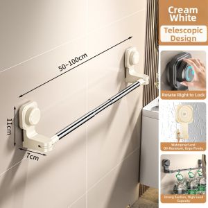Hansvinu | Suction Wall Mount Extendable Bathroom Rack
