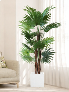 High-end Luxurious Fake Livistona Chinesensis Indoor Large Artificial Tree