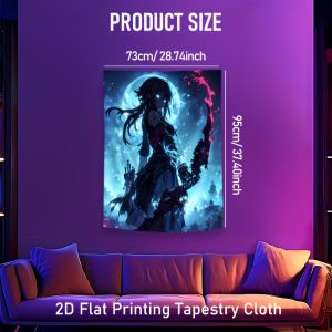 VIKAMA Halloween Anime Tapestry Bedroom Living Room Game Room Dorm Decor Tapestry Easy-to-Hang Wall Decor Home Decor