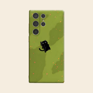 BILIBILI | Grass Black Cat Print Luxury Fashion Full Lens Protective Case for Samsung Galaxy S26 S25 S24 A56 A36 Plus Ultra