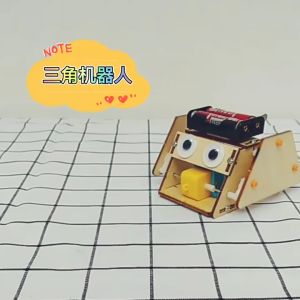 Mainan Puzzle Robot Segitiga Elektronik Kayu DIY Untuk Edukasi