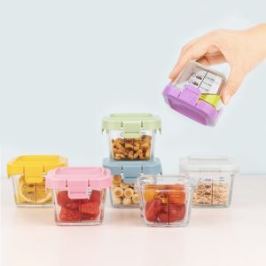 กล่องเก็บอาหารเด็ก กล่องแก้วเก็บอาหารอาหารทารกแช่แข็ง แก้วเก็บอาหาร ปลอดภัยสำหรับลูกน้อย เข้าไมโครเวฟได้ ขนาด160ml