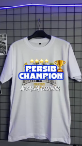 Kaos Lengan Panjang Persib Champion 2025 & Baju Distro Katun Combed 30s
