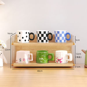 Acrylic Desktop Storage Rack Dining Table Storage Rack Teacup Tea Set Cup Holder Water Cup Storage Water Kettle Handy Gadget