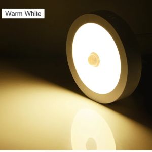Automatic Motion Sensor LED Ceiling Lamp Round White Light for Entrance Hallway Staircase Balcony Home Decor Lighting